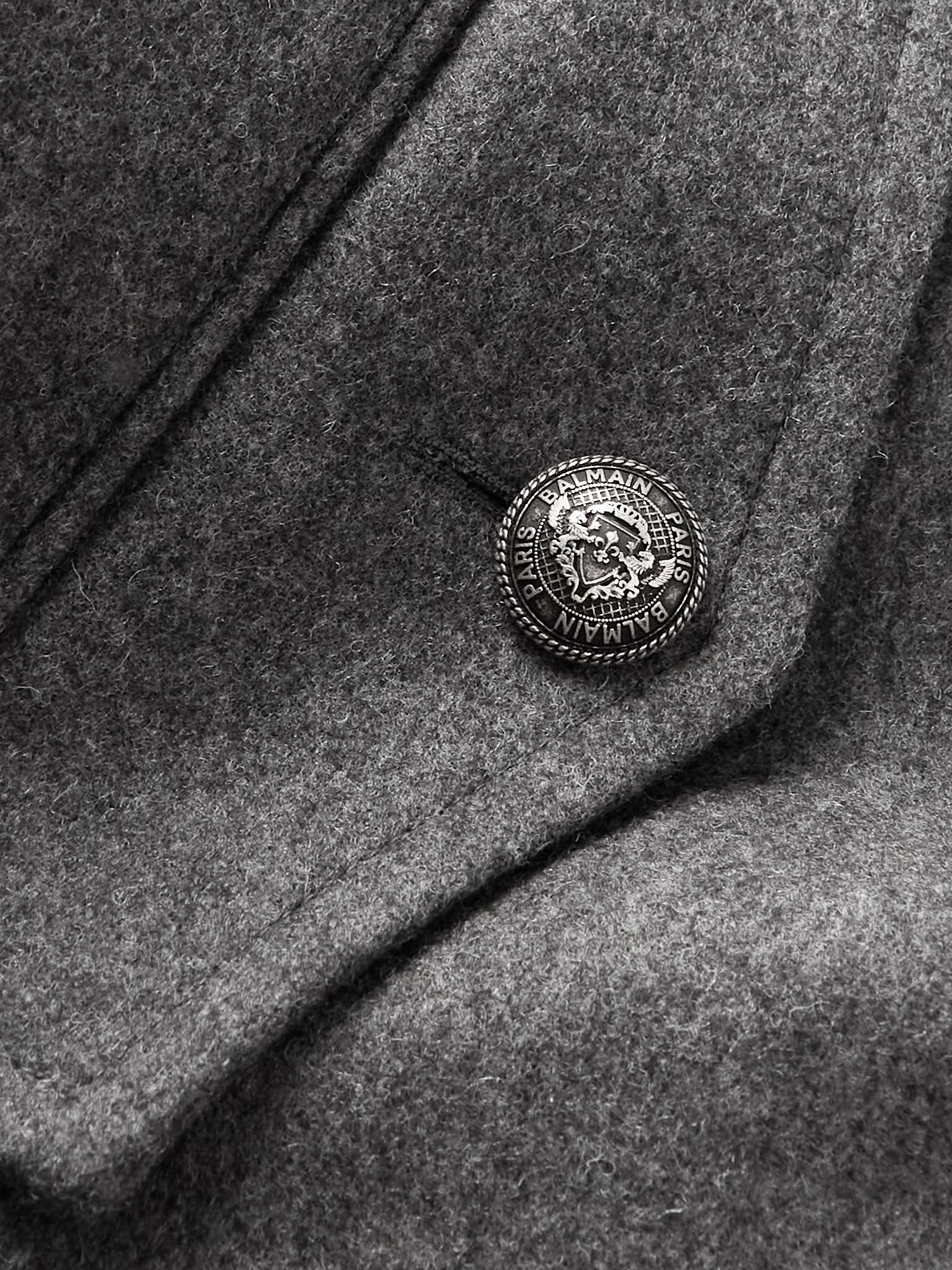 Double-Breasted Wool-Blend Peacoat - 3