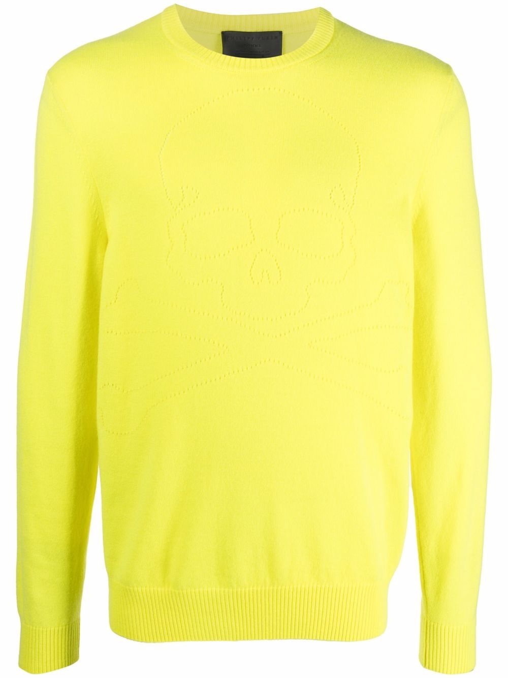 Skull pointelle-knit cashmere jumper - 1