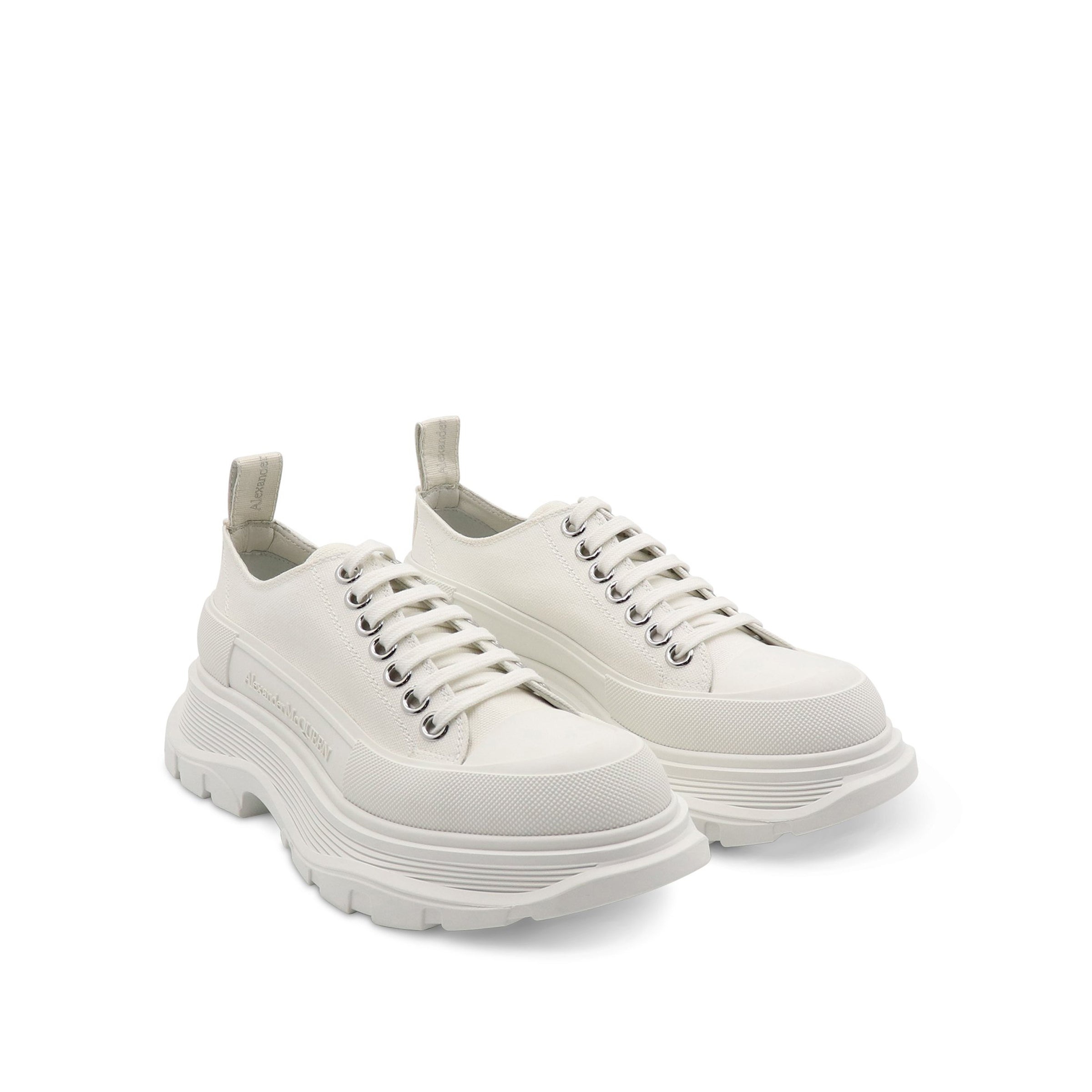 Tread Slick Canvas Lace-Up Shoes in White - 2