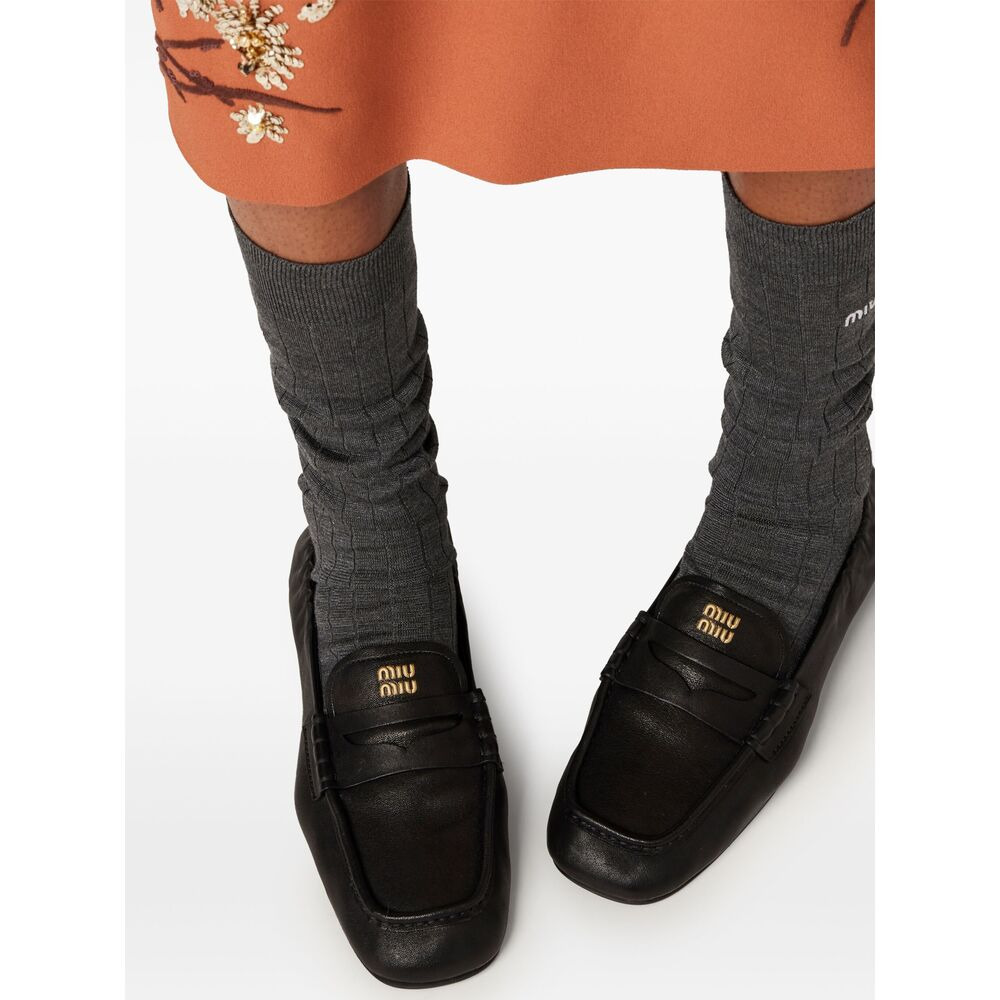 Miu Miu Black Loafers Women - 2