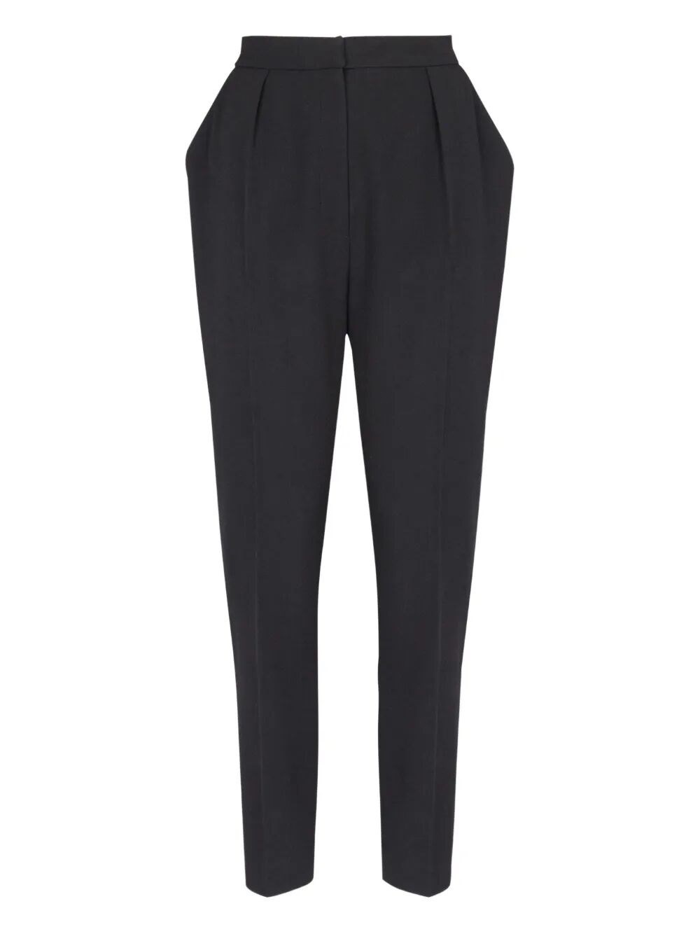 Introducing the HIGH WAIST TAILORED GRAIN DE POUDRE PANTS by BALMAIN, a distinguished piece in the p - 1