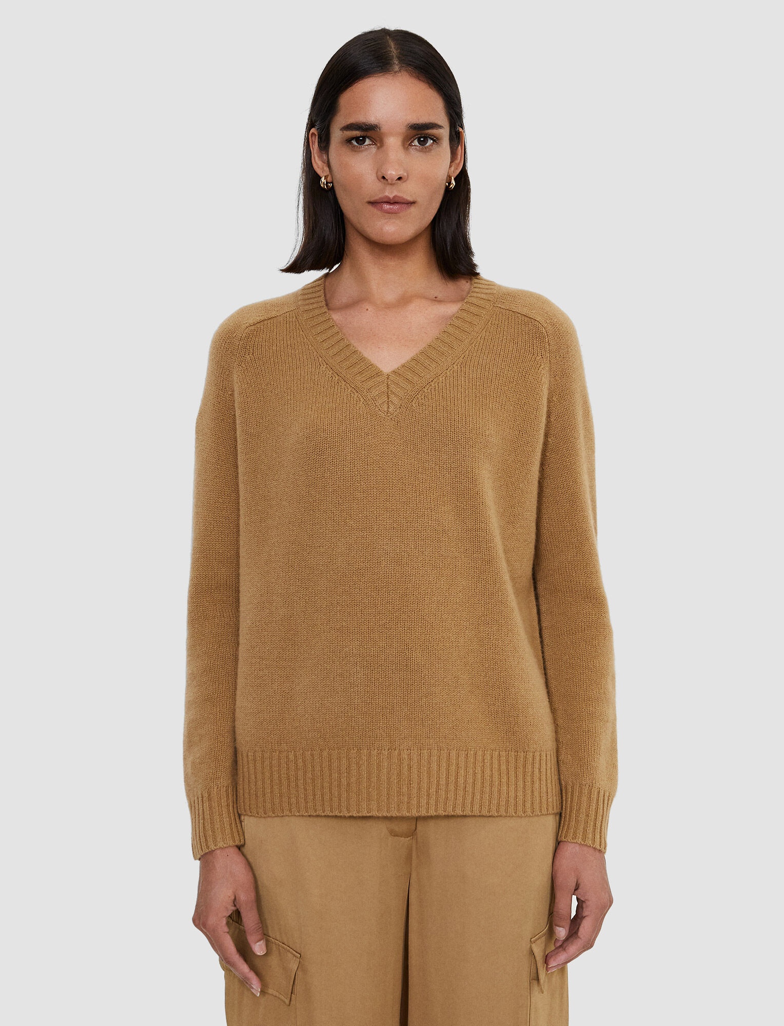 Open Cashmere V Neck Jumper - 3