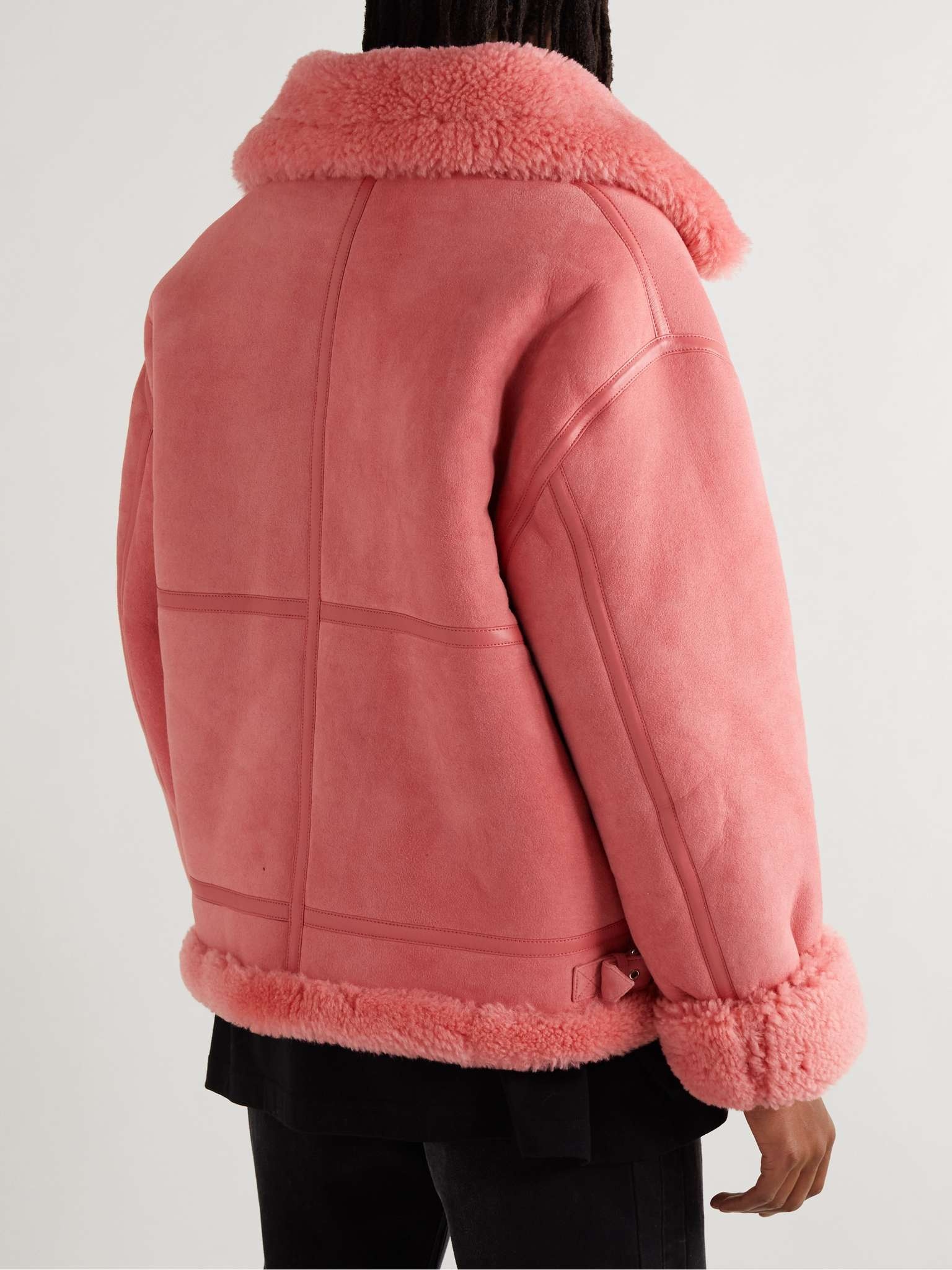 Oversized Shearling Jacket - 4