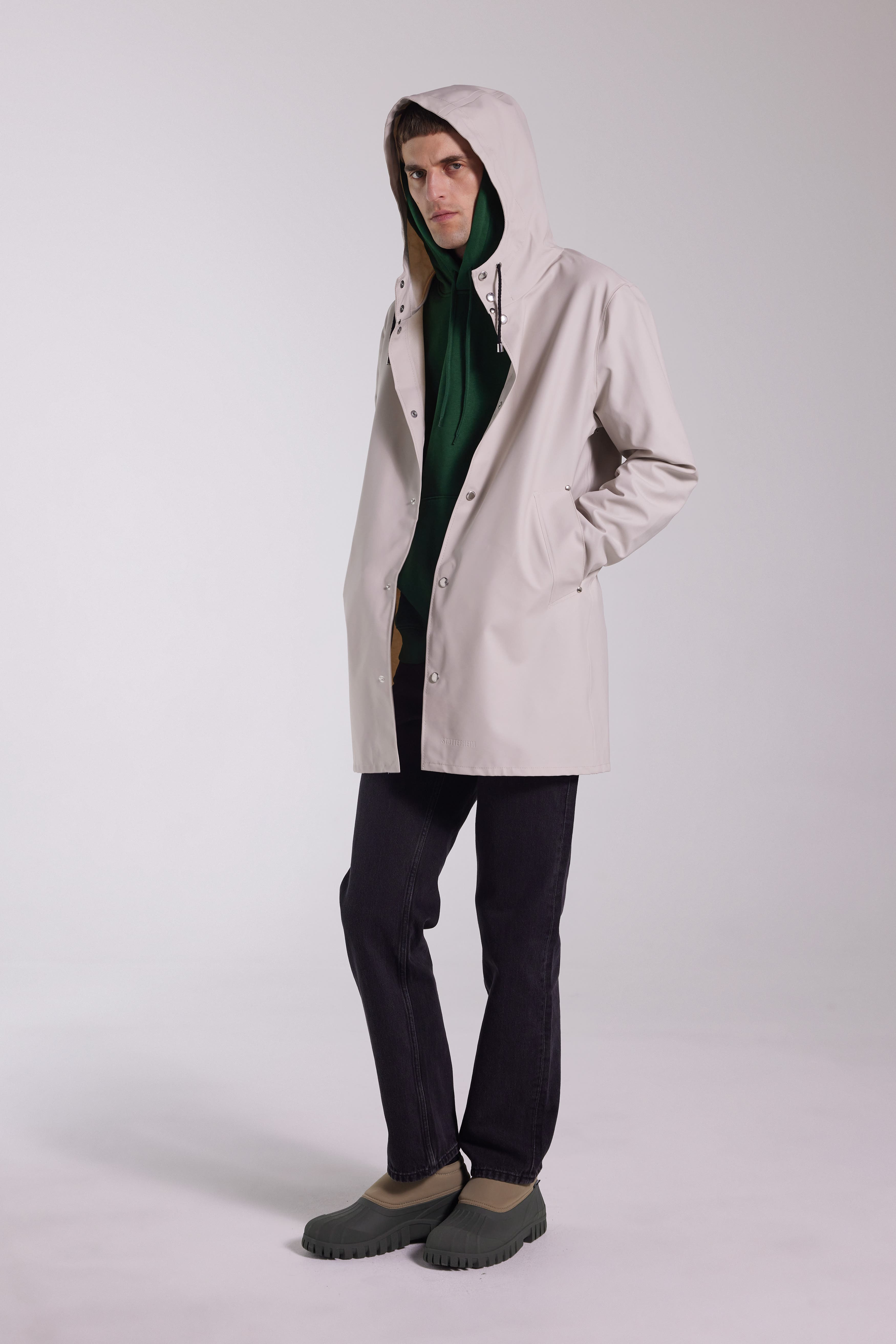 Stutterheim Stockholm Lightweight Raincoat in Light Sand at Nordstrom - 8