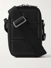 Moncler Logo-Appliquéd Quilted Leather Messenger Bag