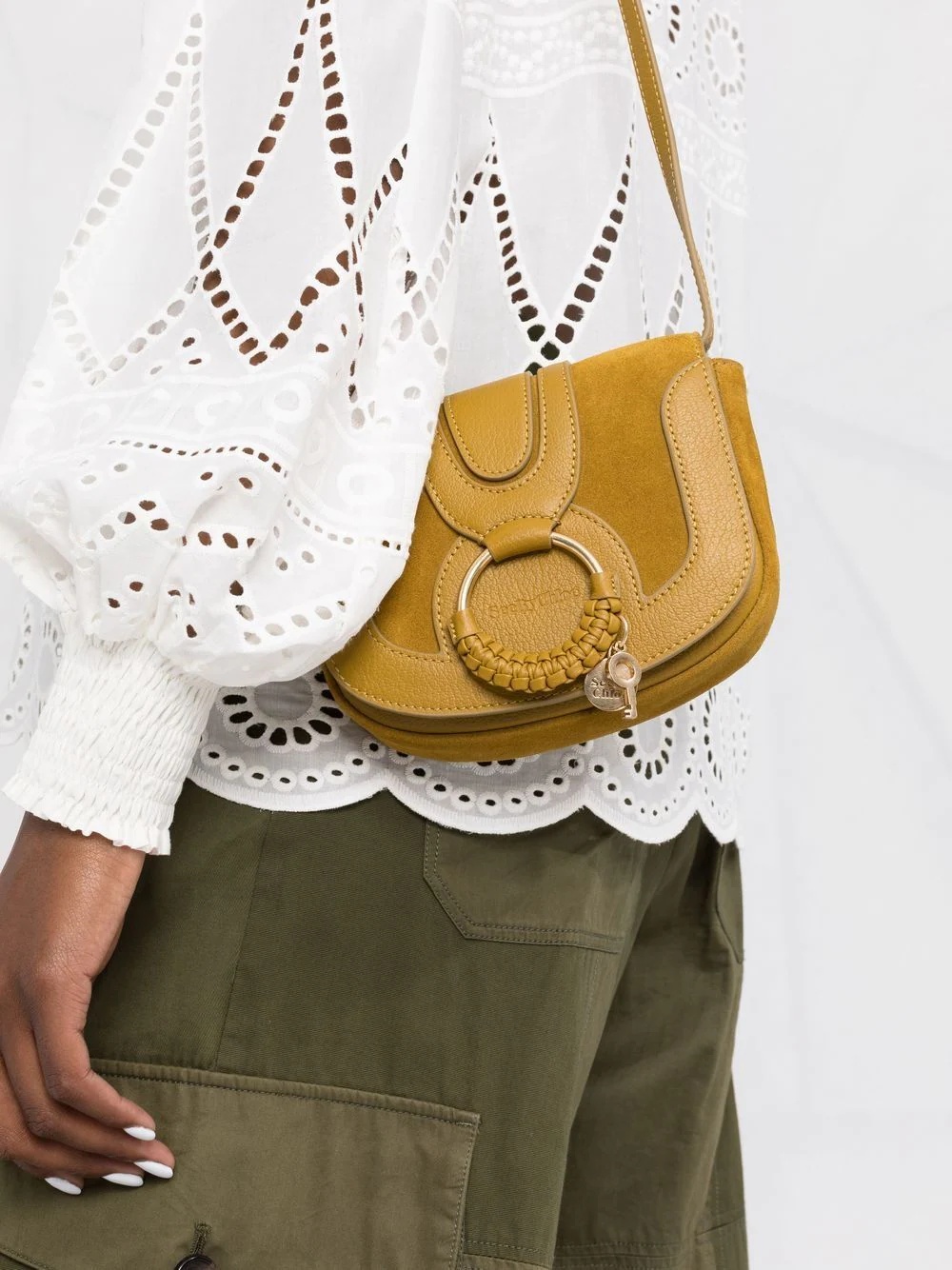 Hana ring-embellished crossbody bag - 3