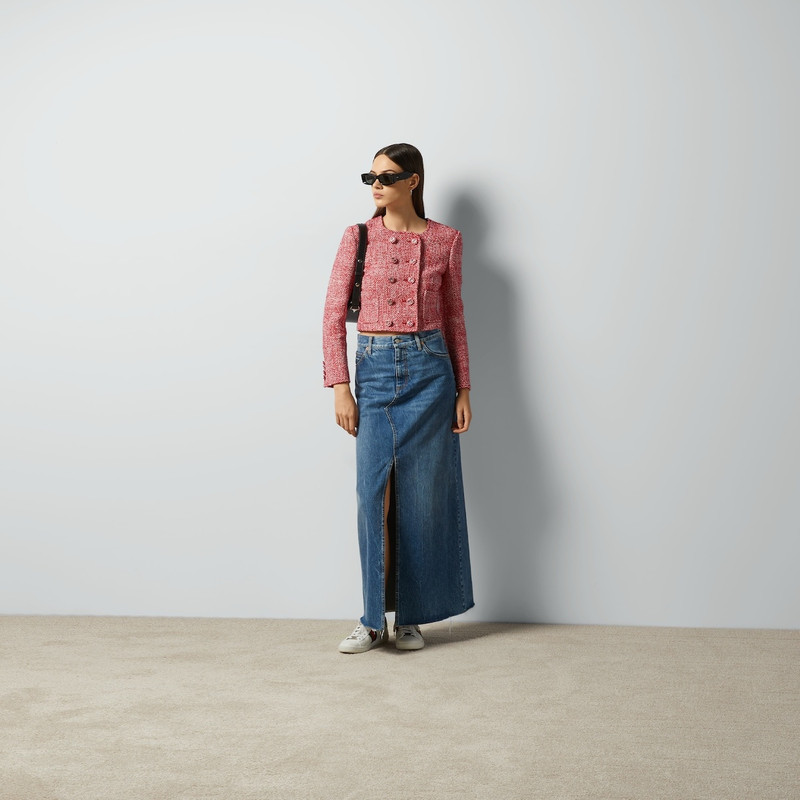 GUCCI Organic denim skirt with Horsebit outlook