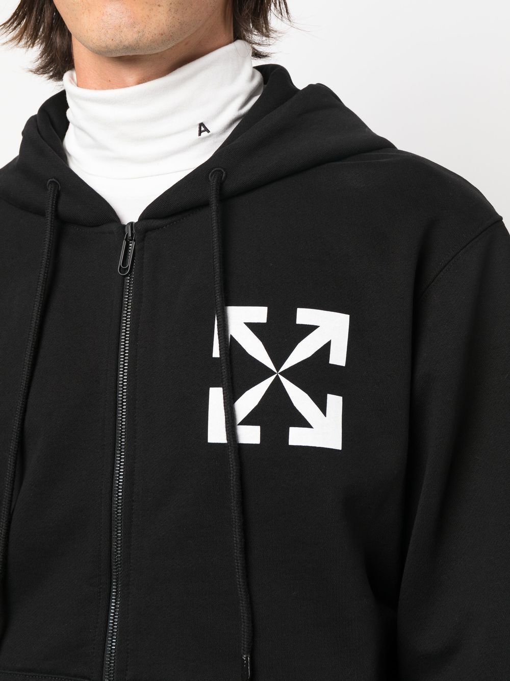 Arrows logo-print zip hoodie - 5