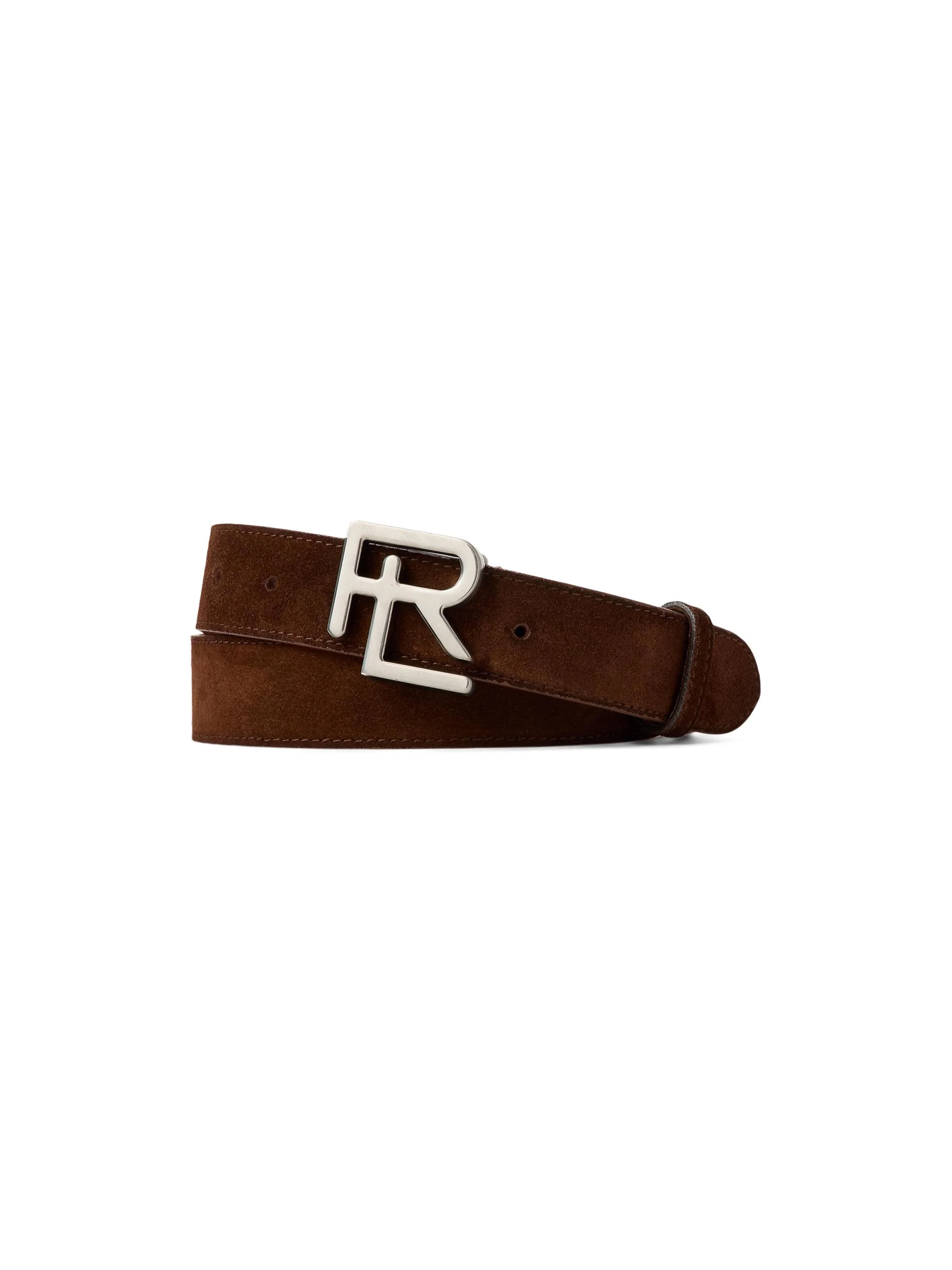Men's RL Suede Belt - Luggage Brown - 1