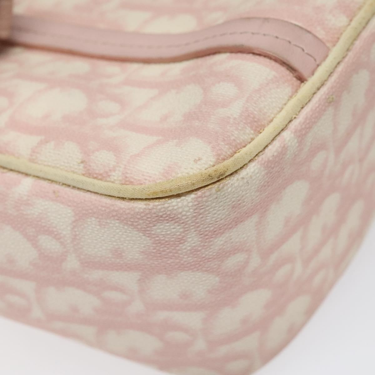 DIOR Trotter Canvas Romantic Hand Bag Pink Silver - 16