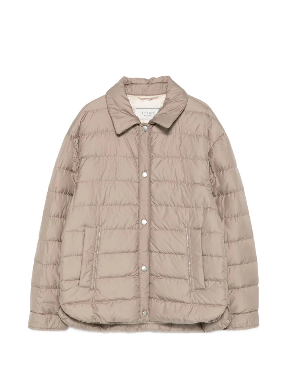 snap-button quilted jacket - 1