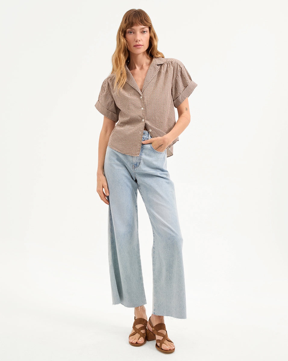 ILENE GINGHAM BUTTON-DOWN SHIRT - 4