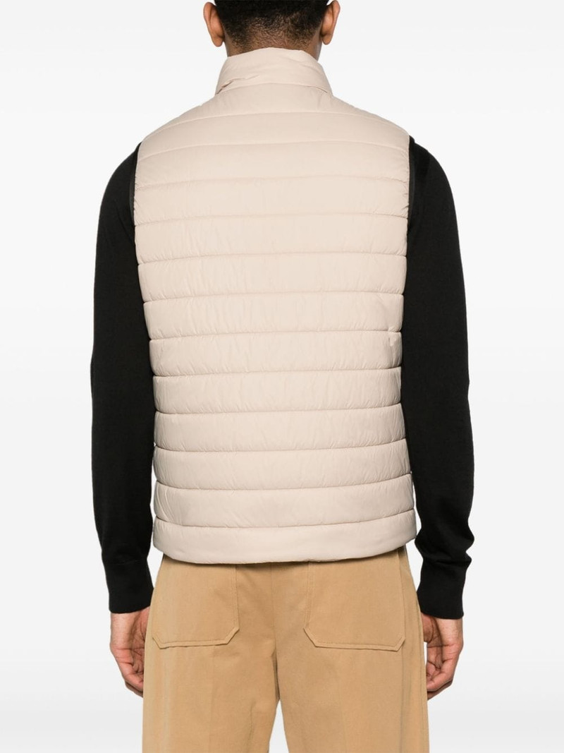 logo-print quilted gilet 4
