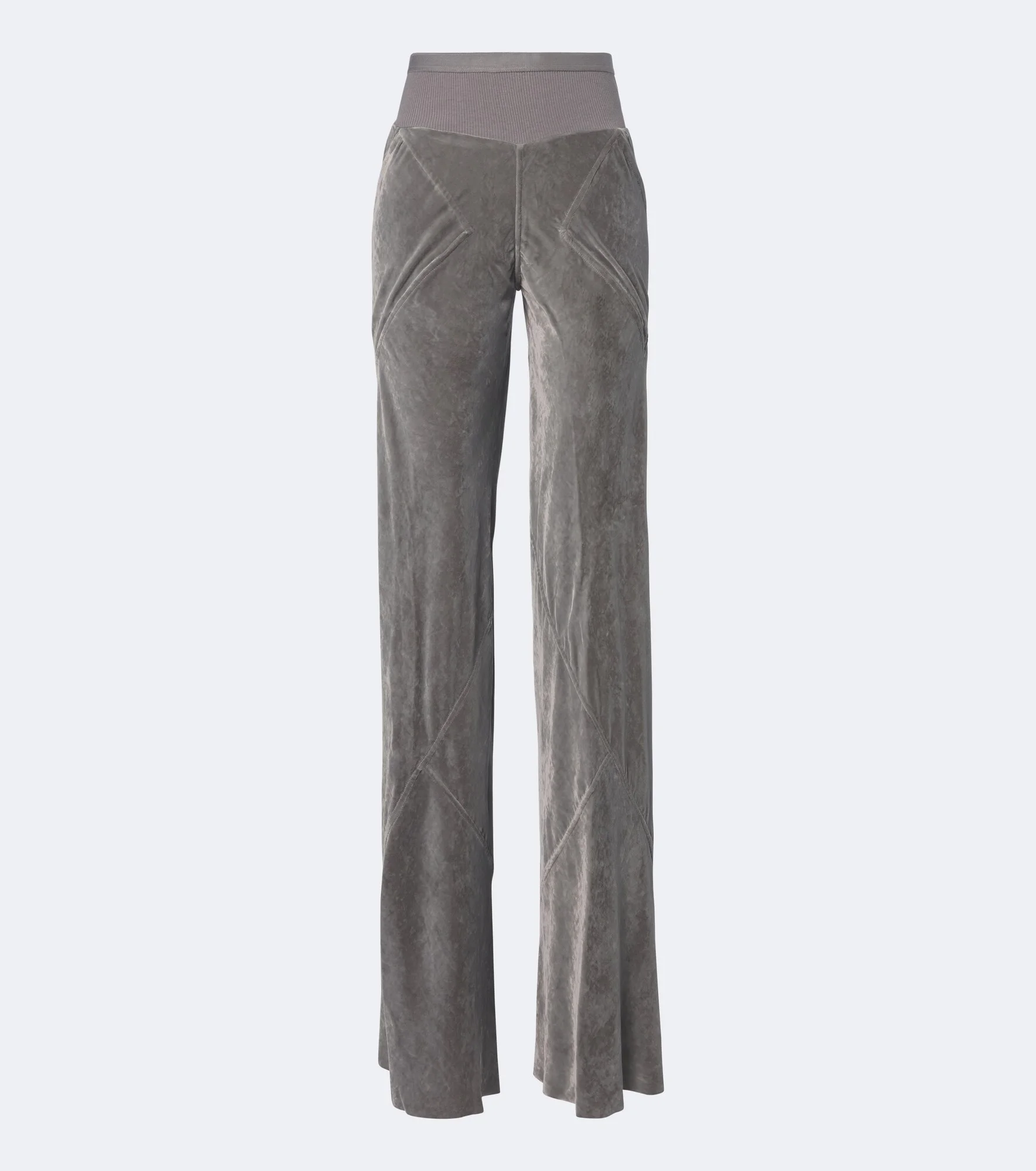 Bias velvet wide-leg pants - 1