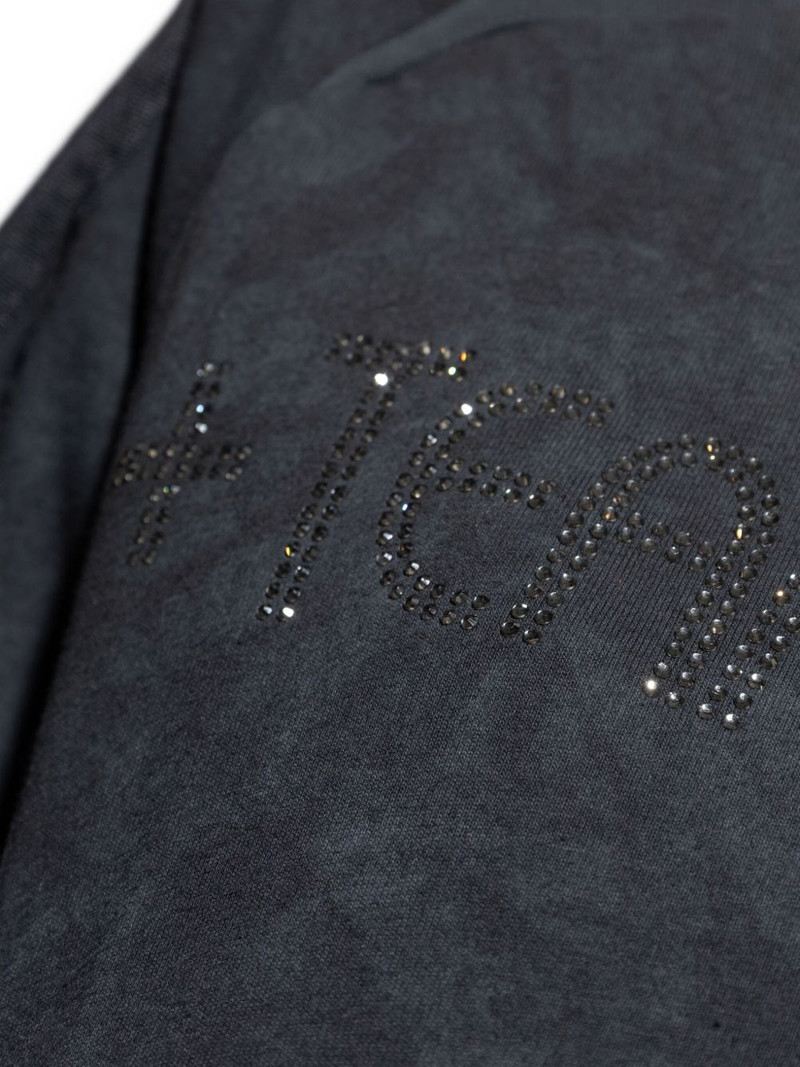 rhinestone-embellishment cotton T-shirt 5