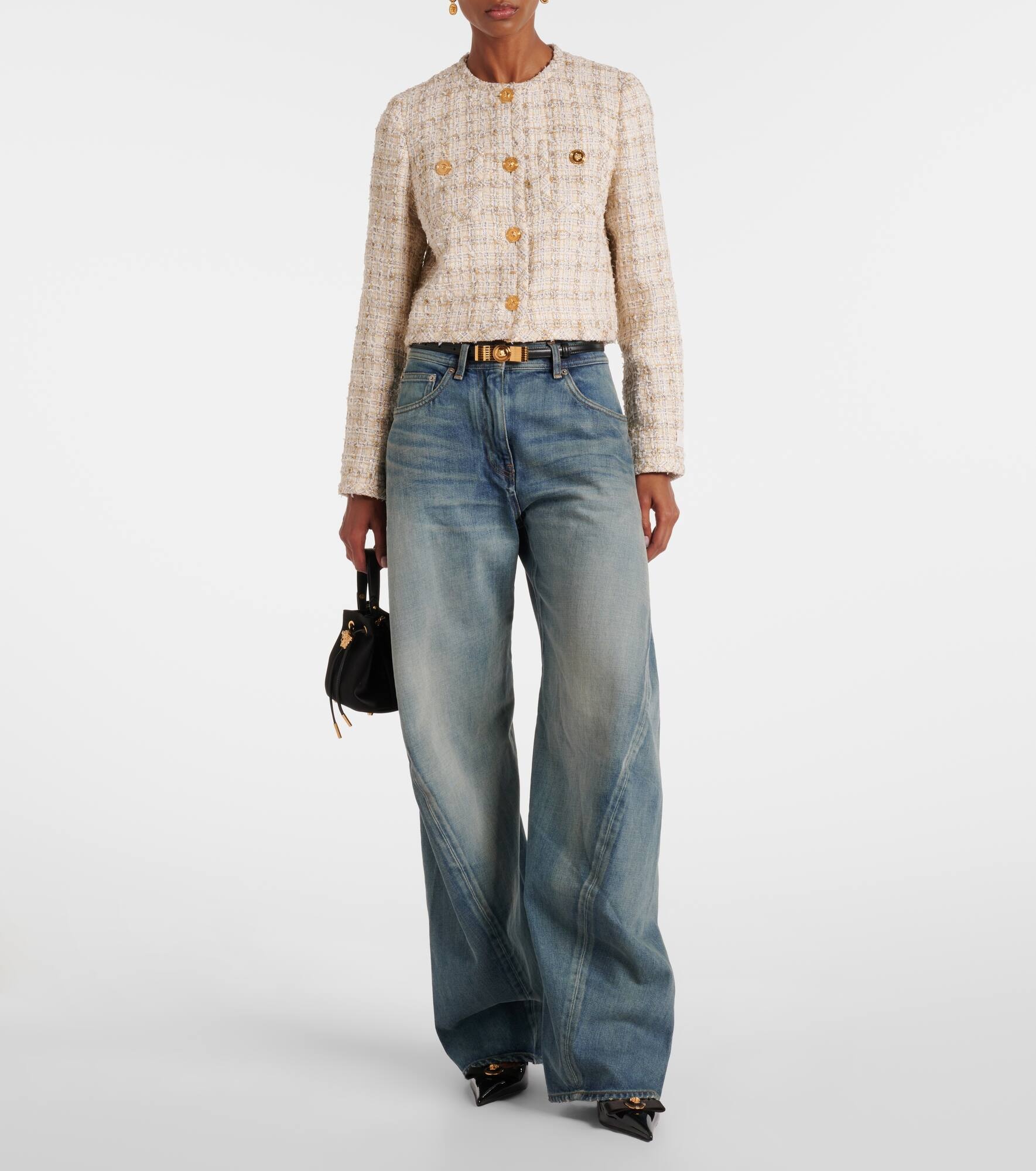 High-rise barrel-leg jeans - 2