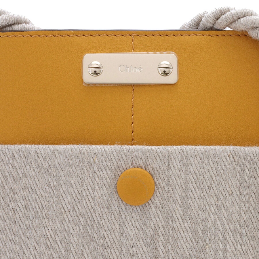 Chloe Ladies Sunflower Yellow Small Key Bucket Bag - 4