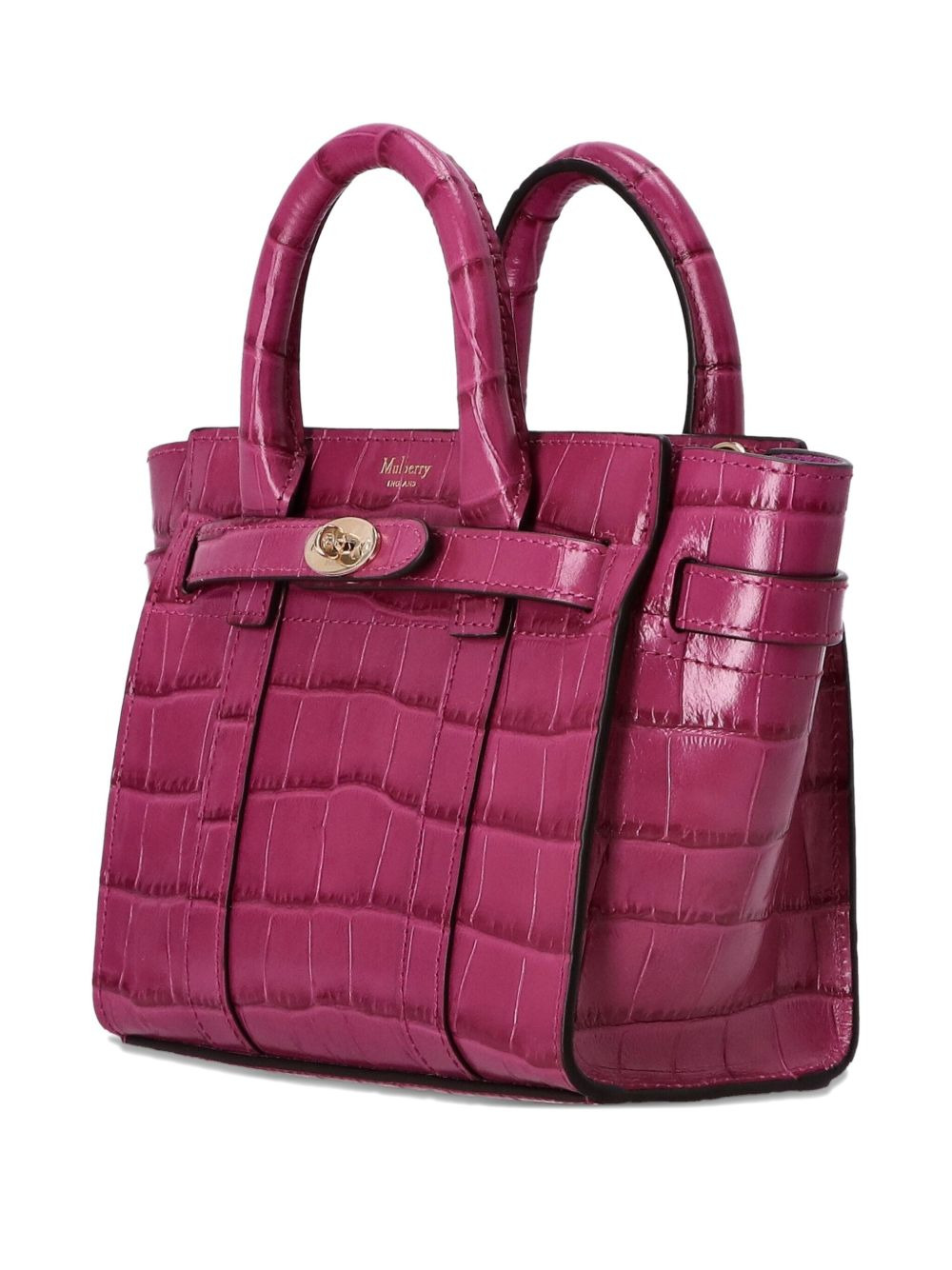 Bayswater crocodile-effect leather tote bag - 3