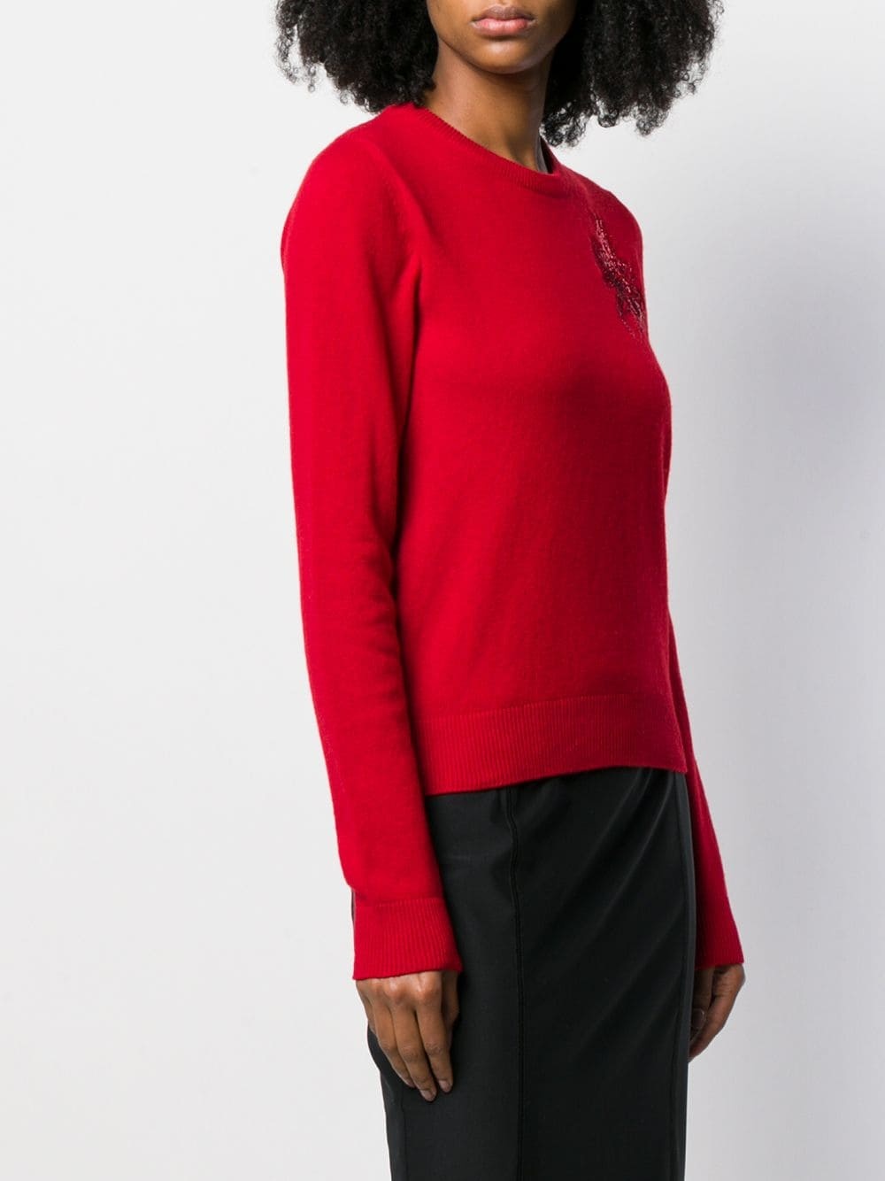 embroidered knitted jumper - 3