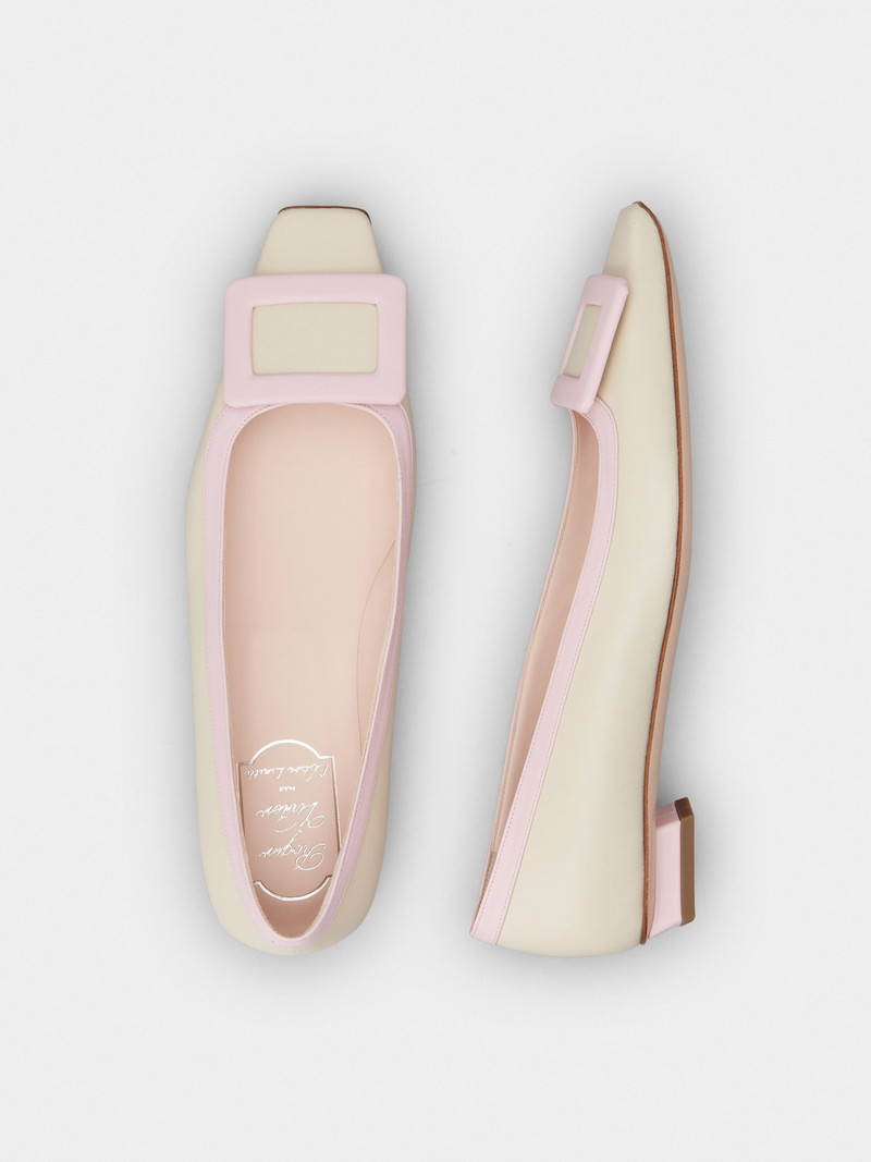 Belle Vivier Covered Buckle Ballerinas in Nappa Leather 4