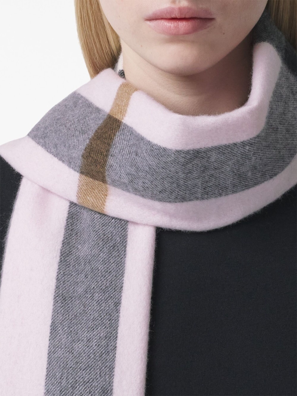 check cashmere scarf - 7