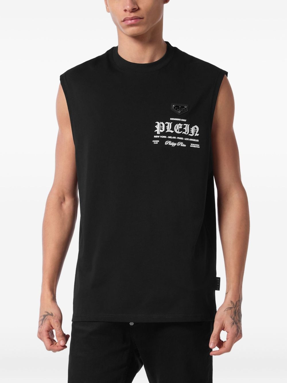 round-neck sleeveless T-shirt - 3
