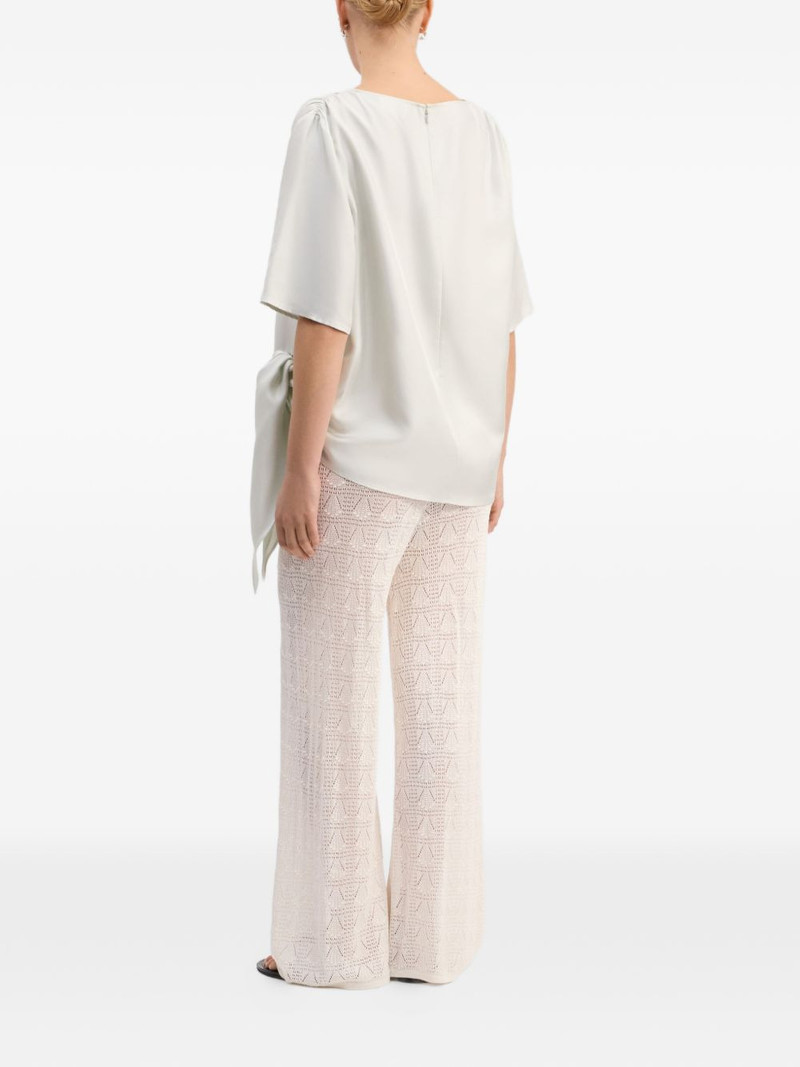 Mano gathered knot silk top 4