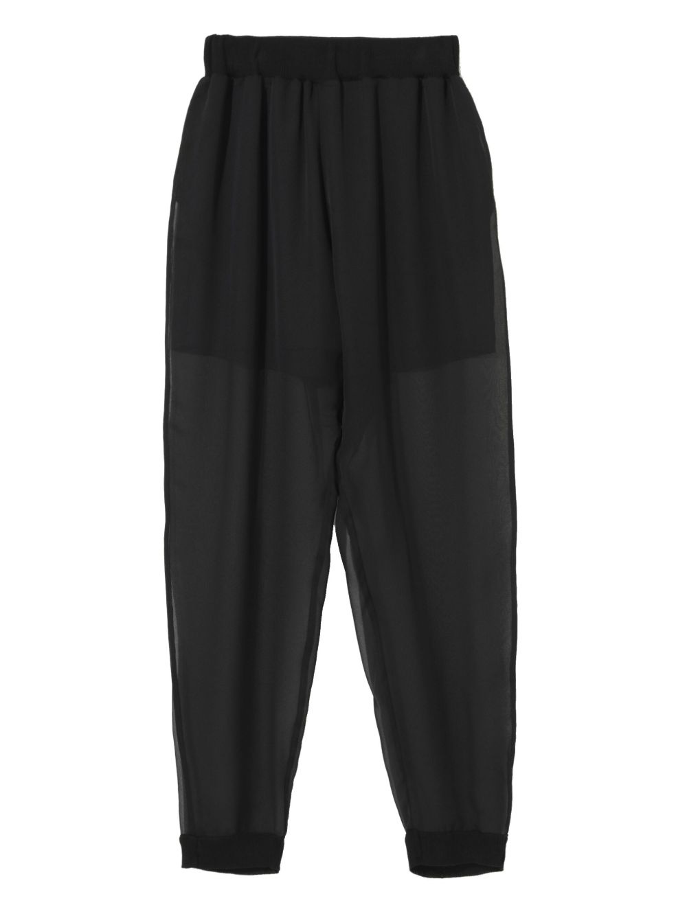elasticated-waist tapered trousers - 2