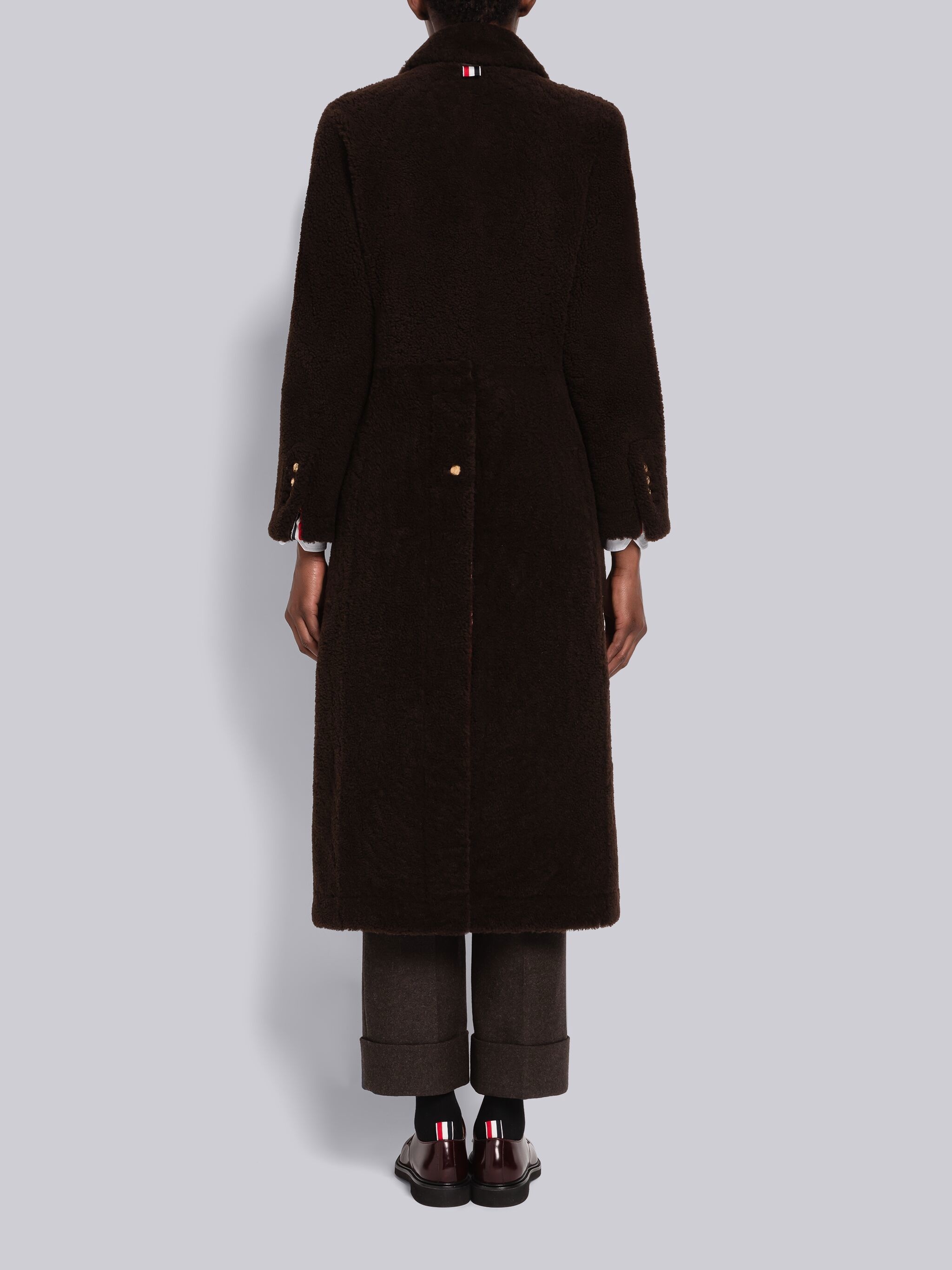 Dyed Shearling Elongated Bal Collar Overcoat - 3