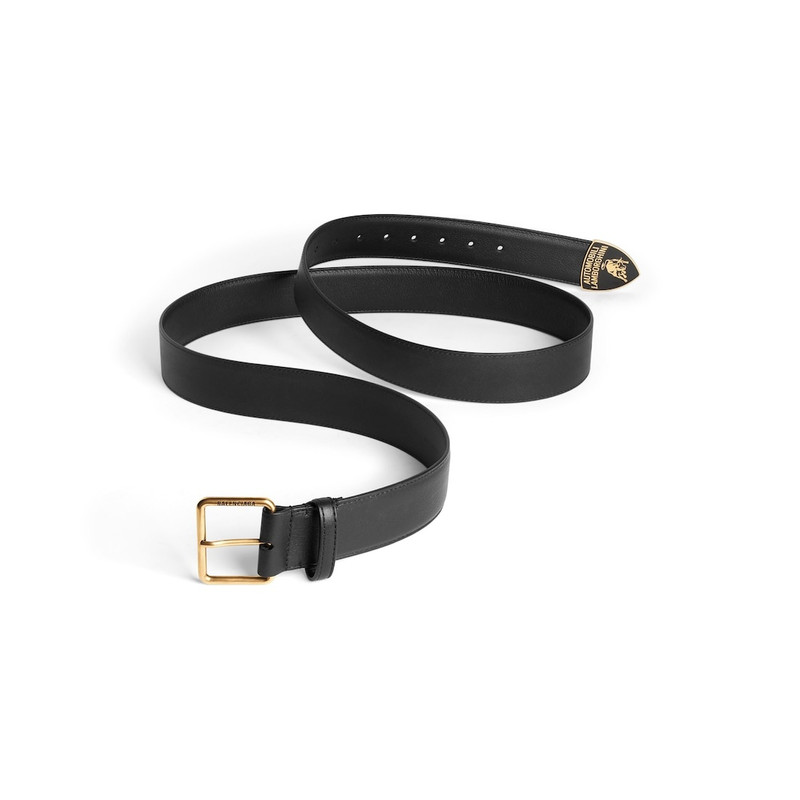 BALENCIAGA Men's Balenciaga | Automobili Lamborghini Classic Belt  in Black outlook