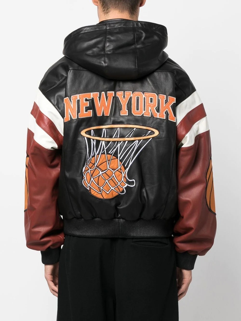 New York basketball leather jacket - 4