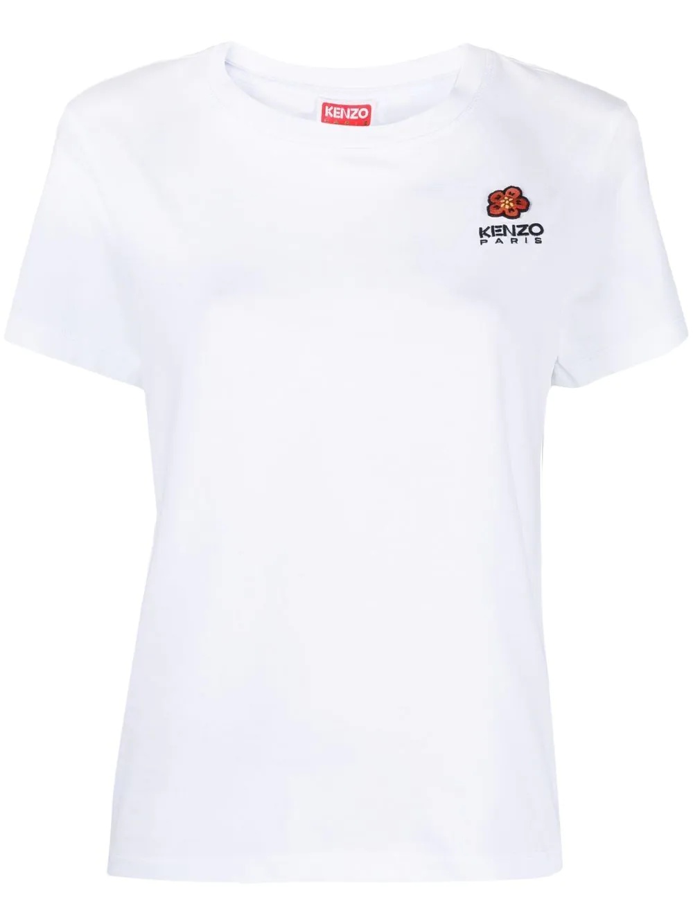 logo-embroidered cotton T-shirt - 1