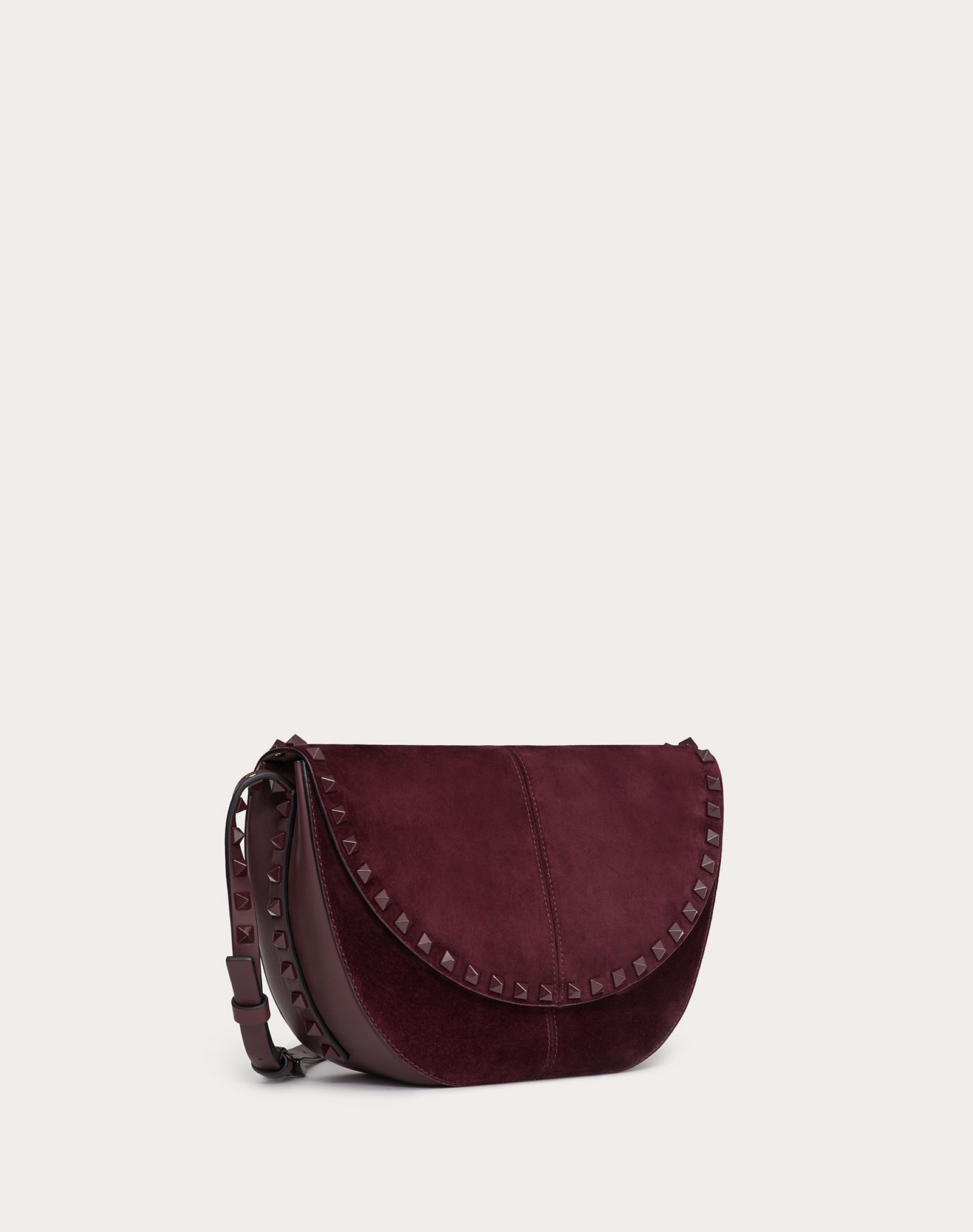 Rockstud Suede Calfskin and Full-Grain Calfskin Crossbody Bag - 2