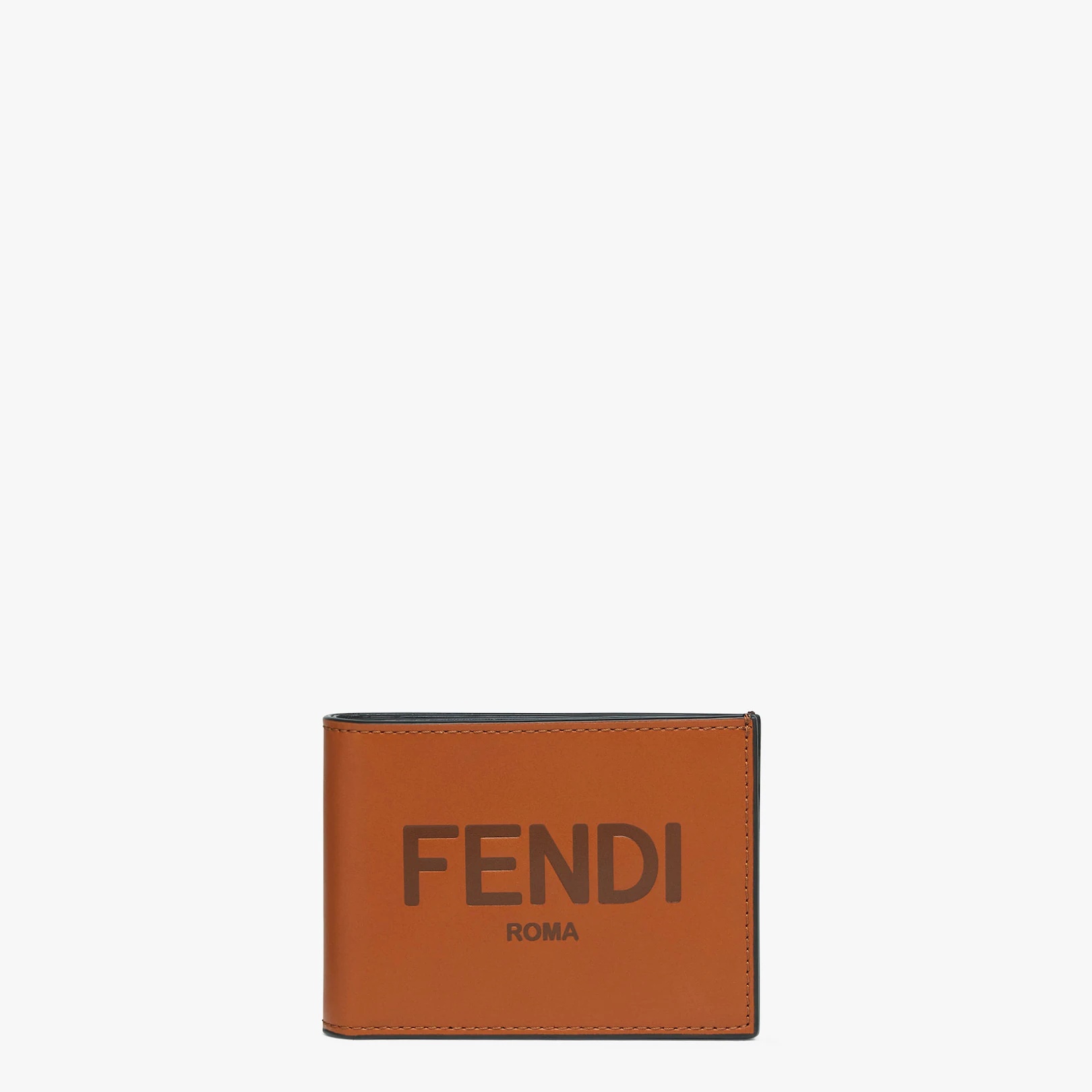 Brown leather bi-fold wallet - 1