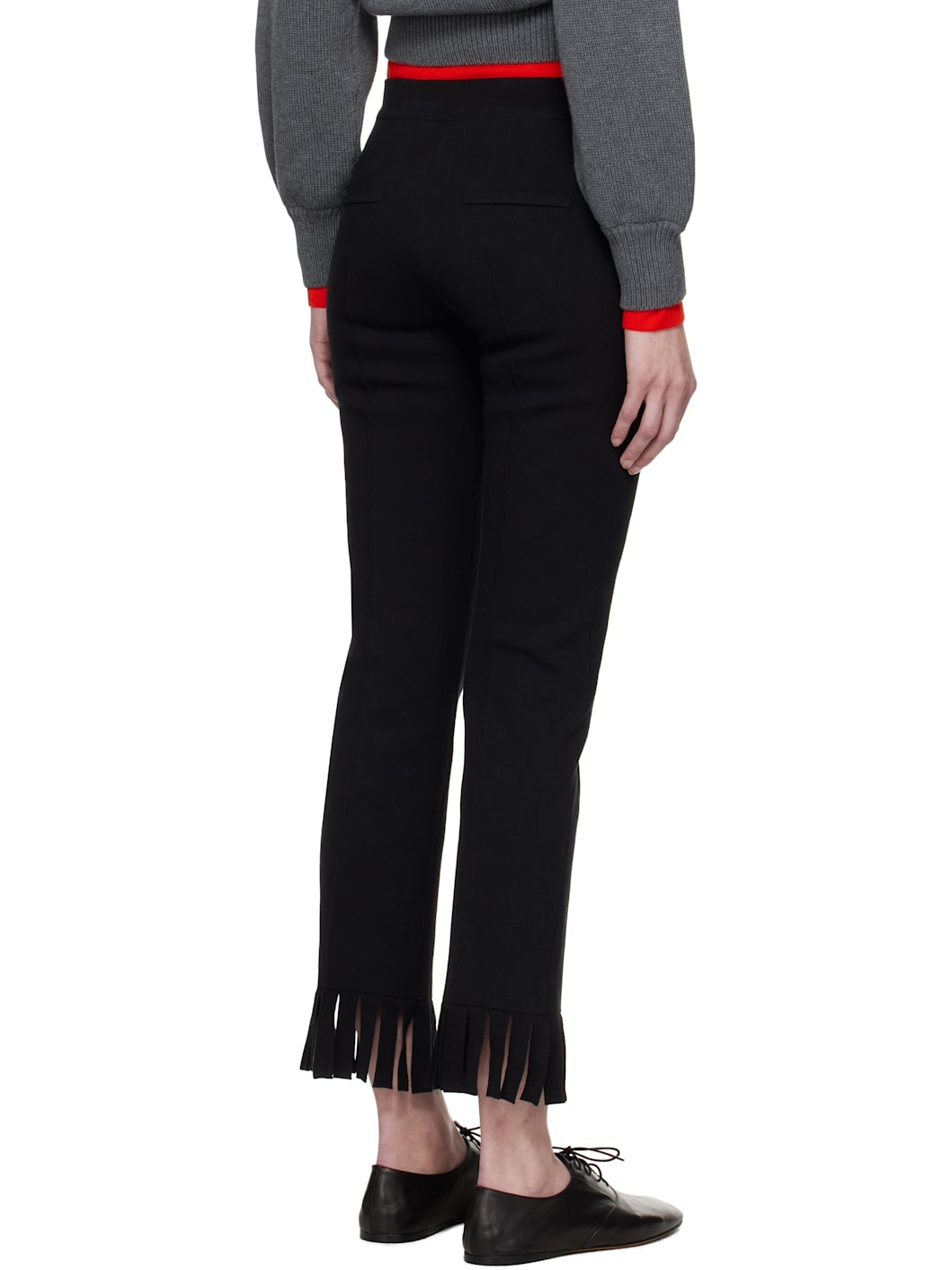 Black Fringe Louis Trousers - 3