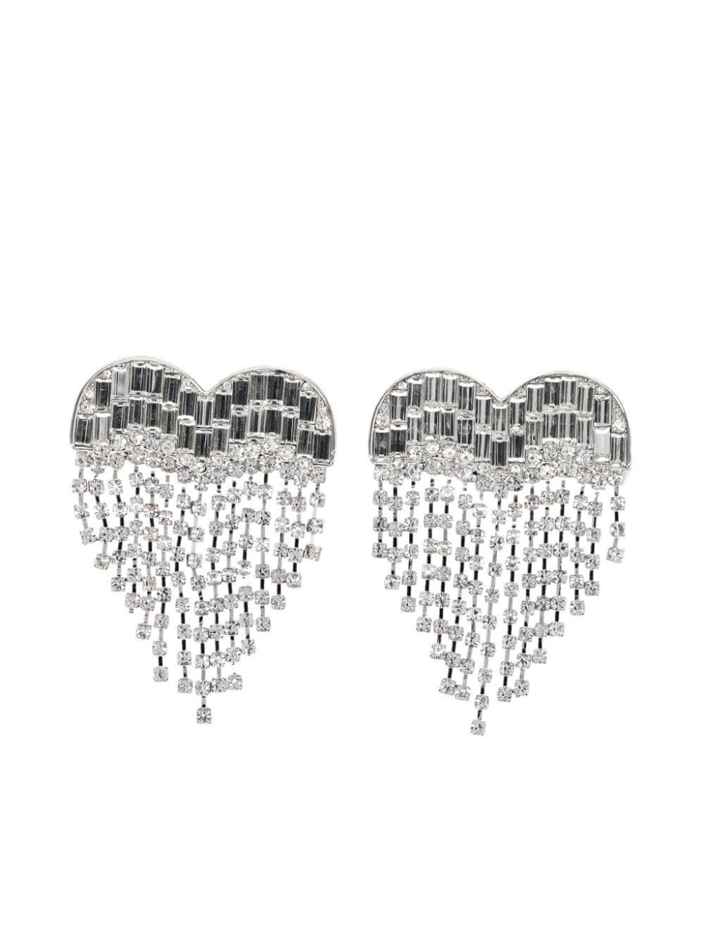 CRYSTAL HEART EARRINGS - 1