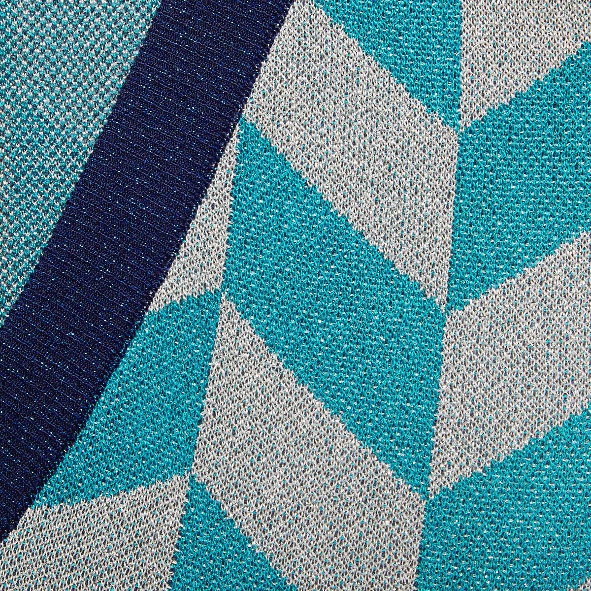 Chevron stitch lamé jacquard vest - 6