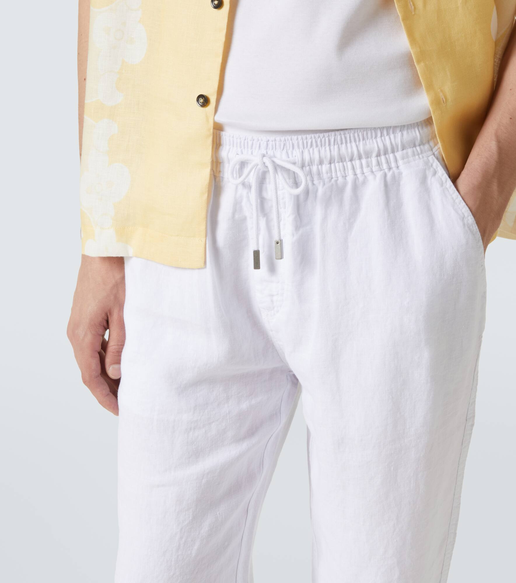 Linen drawstring pants - 5
