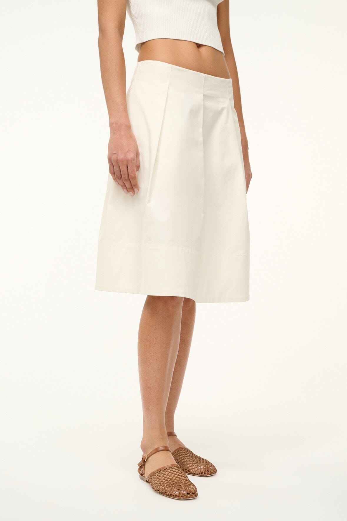 STAUD LONDON SKIRT IVORY - 3