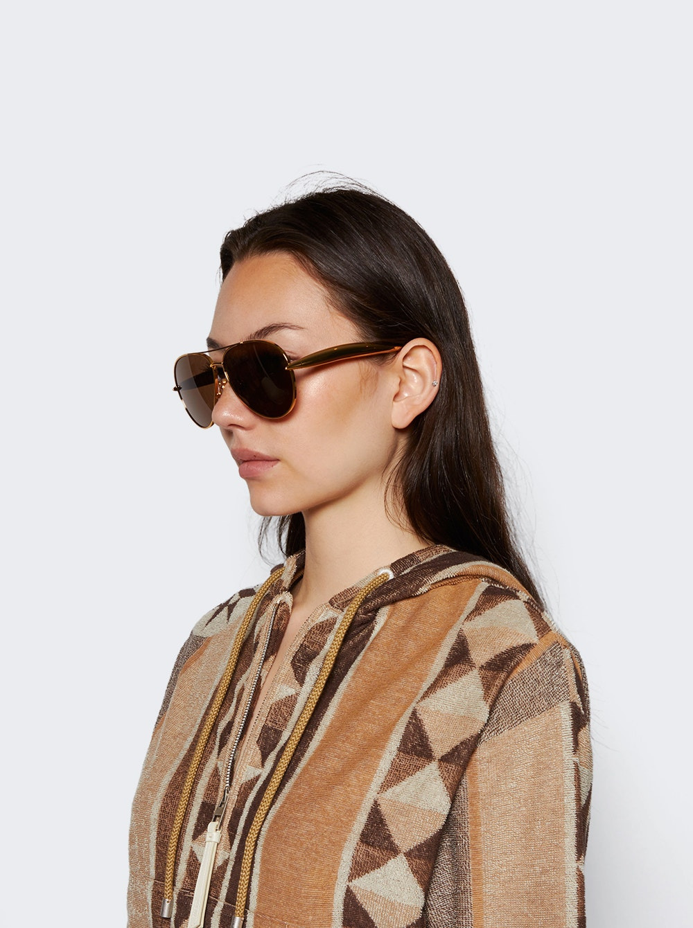 Sardine Aviator Sunglasses Shiny Gold - 3