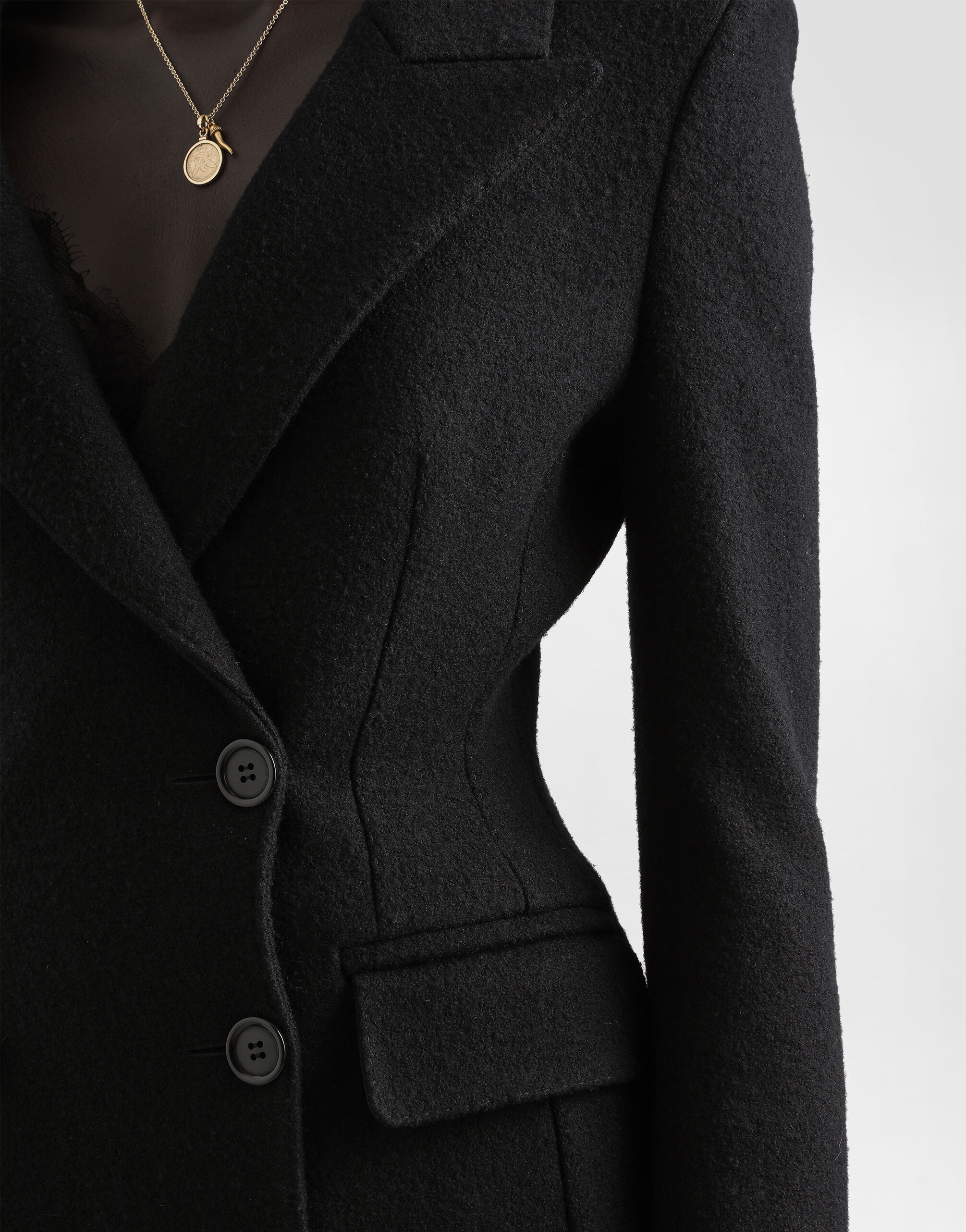 Double-breastedwool coat - 6