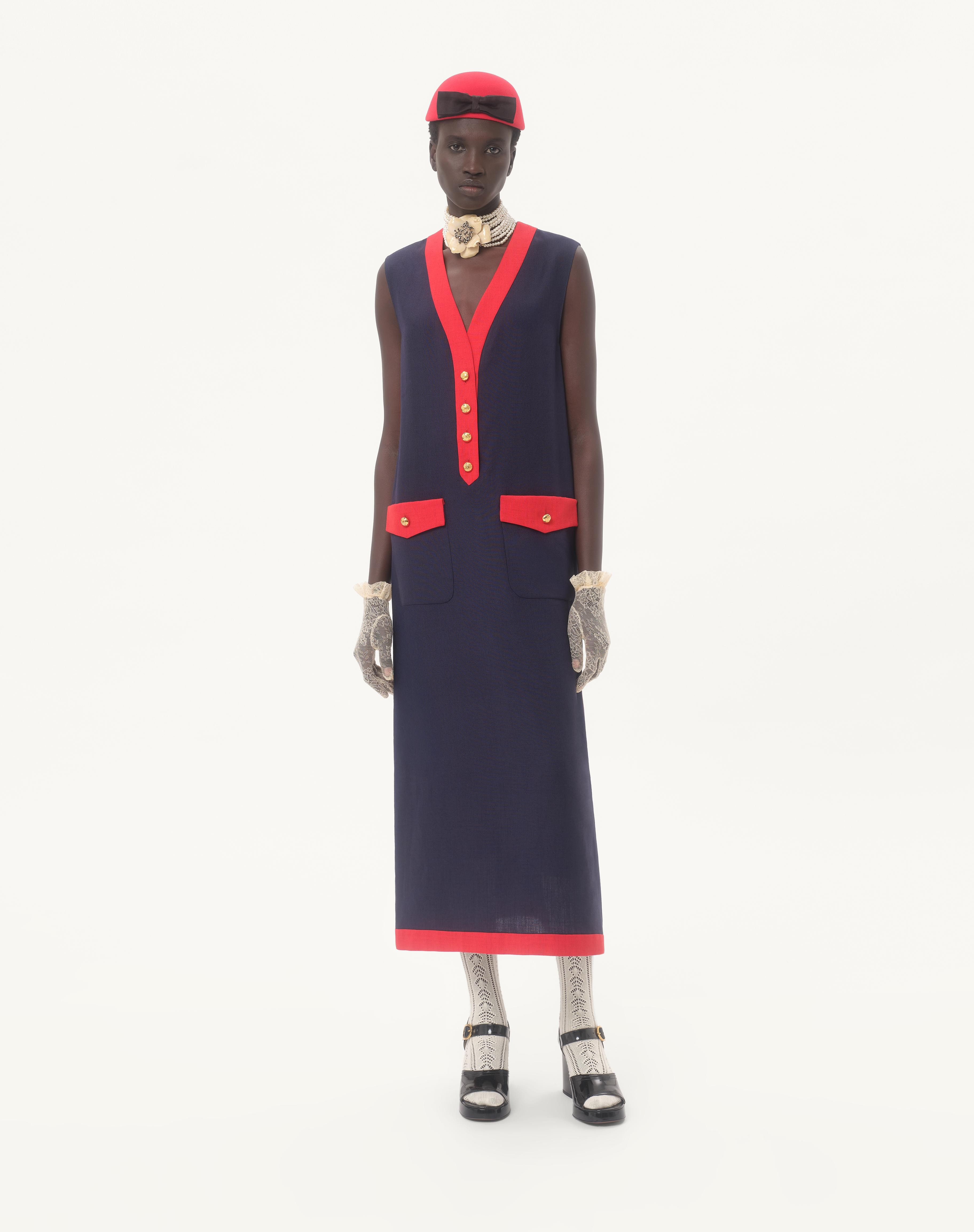 VISCOSE LINEN MIDI DRESS - 2