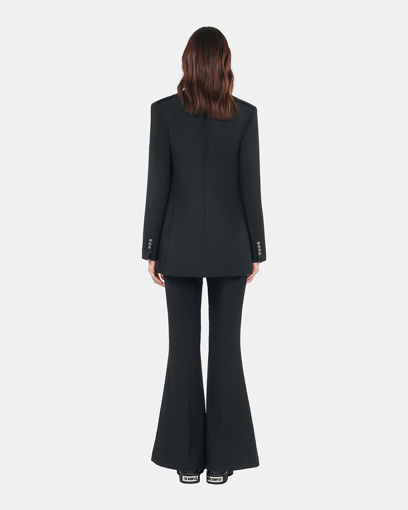 BLACK WOOL BLEND SUIT JACKET 5