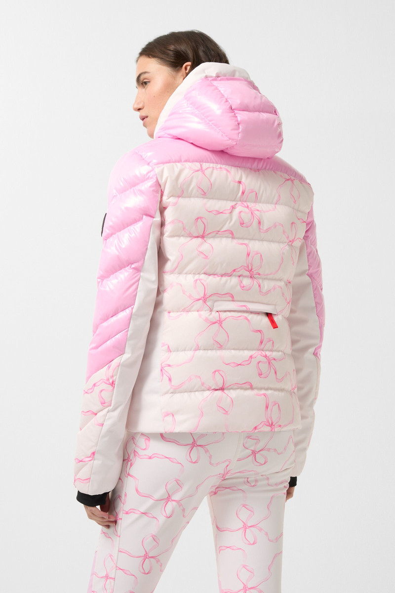 BOGNER Farina Down ski jacket in Pink/Off-white outlook
