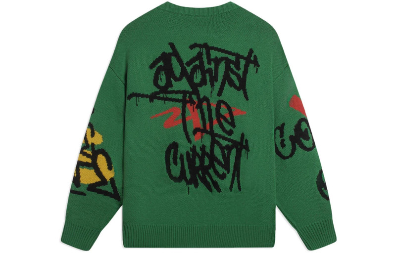 Li-Ning Li-Ning CF Mars Graphic Crew Neck Sweater 'Green' AMBS187-2 outlook