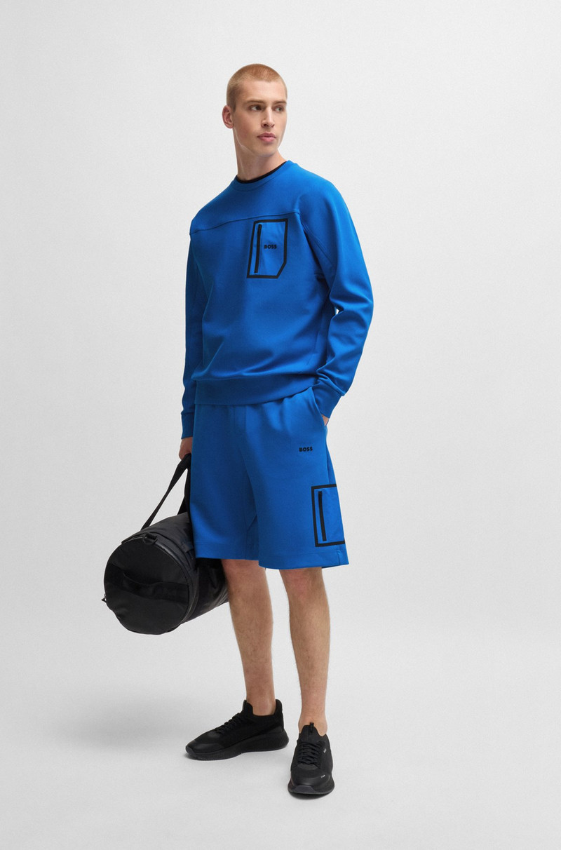 BOSS SHORTS WITH DECORATIVE REFLECTIVE LOGO outlook