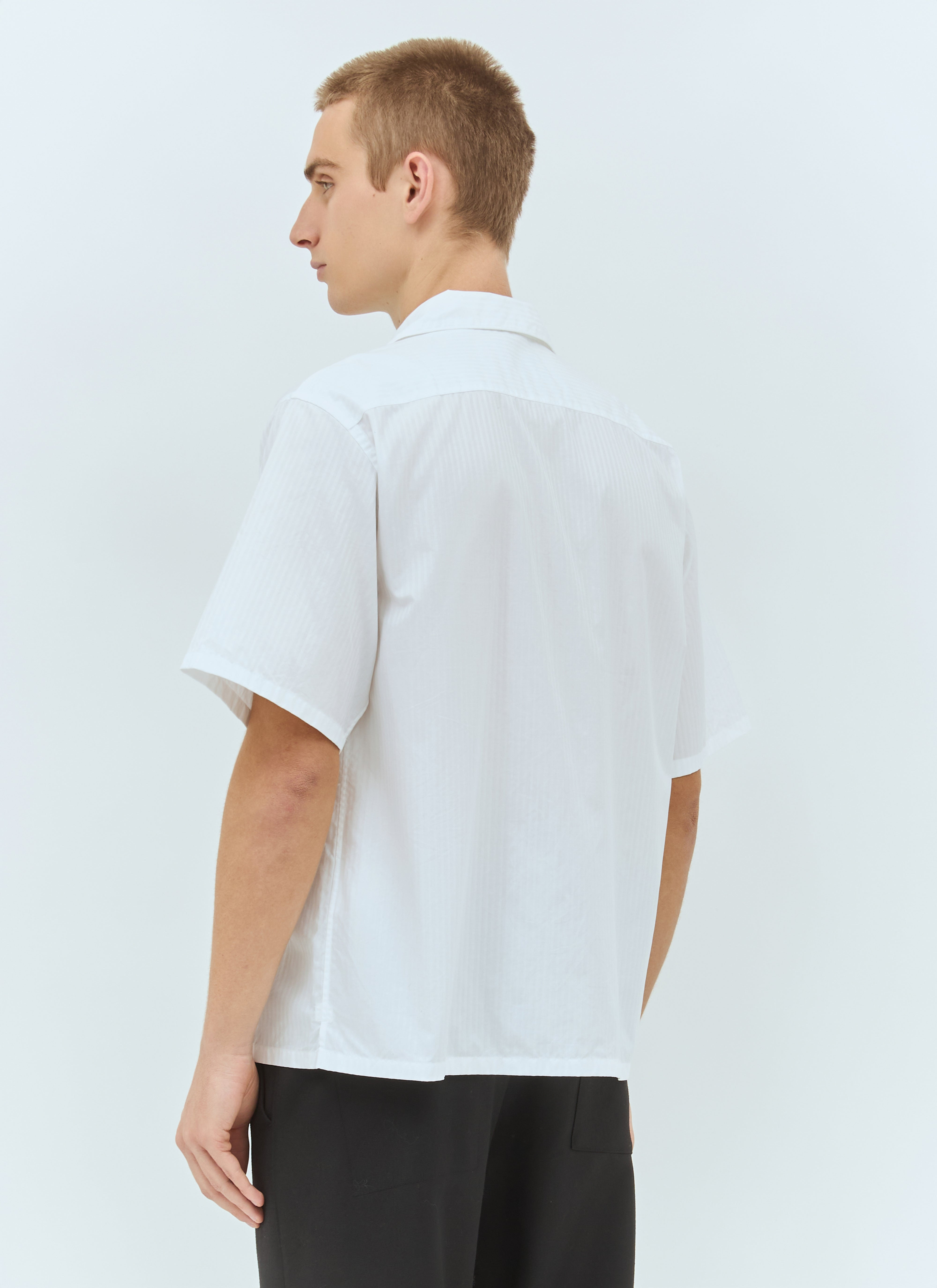 Prada Men Striped Short-Sleeve Shirt - 5
