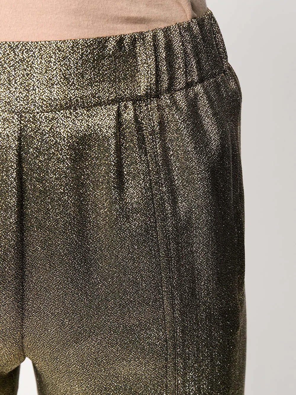 metallic-effect tapered trousers - 5