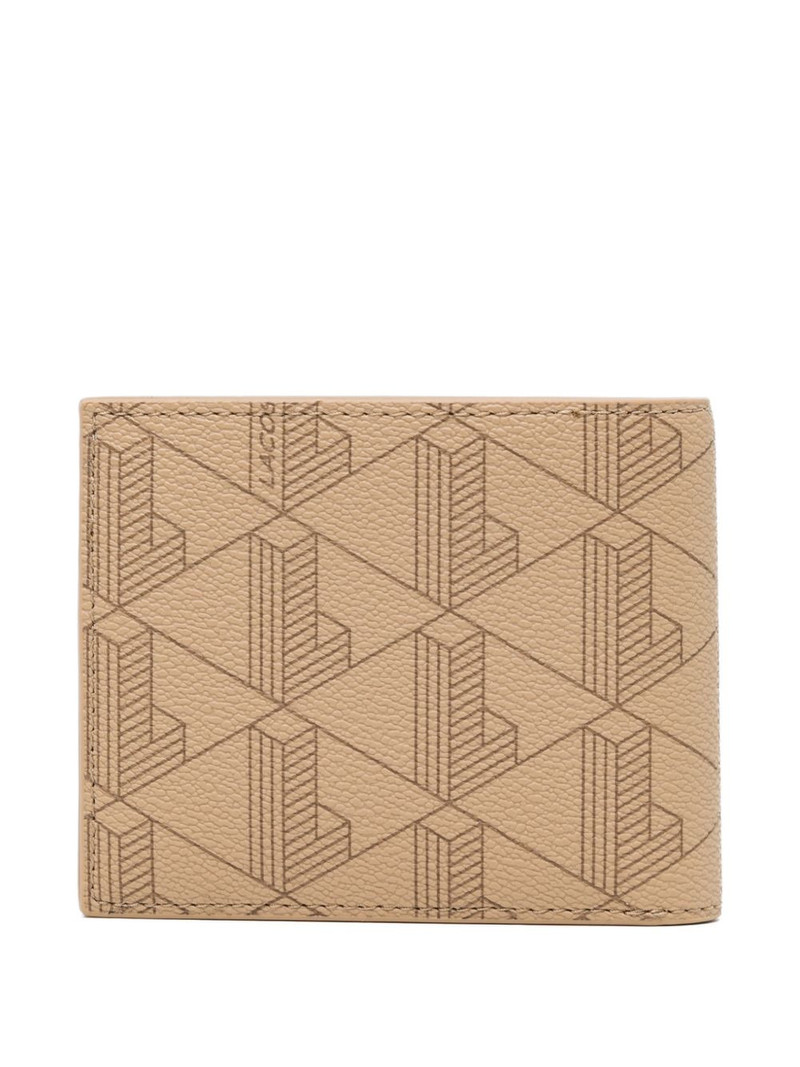 LACOSTE small logo-patched monogram billfold outlook