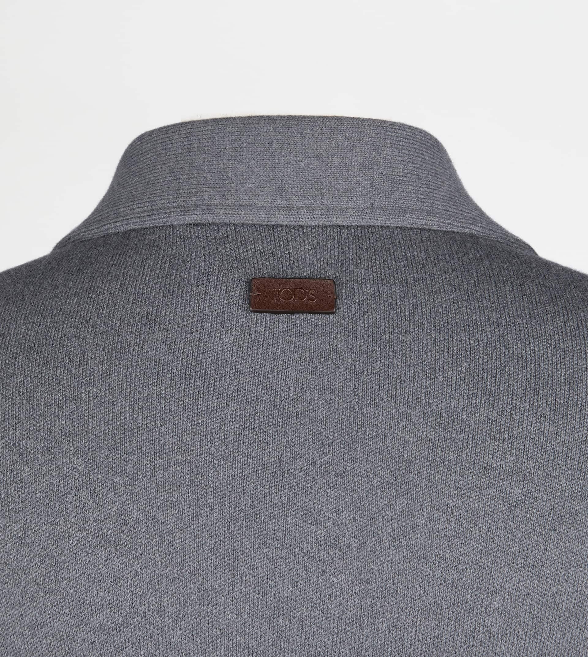SHIRT JACKET IN CASHMERE BLEND JERSEY - GREY - 2